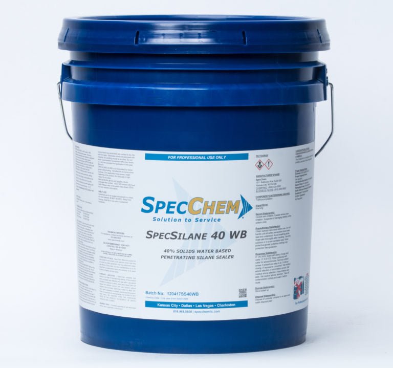 40% Solids Water-Based Penetrating Silane Sealer - Specsilane 40 Wb for Concrete and Masonry Protection