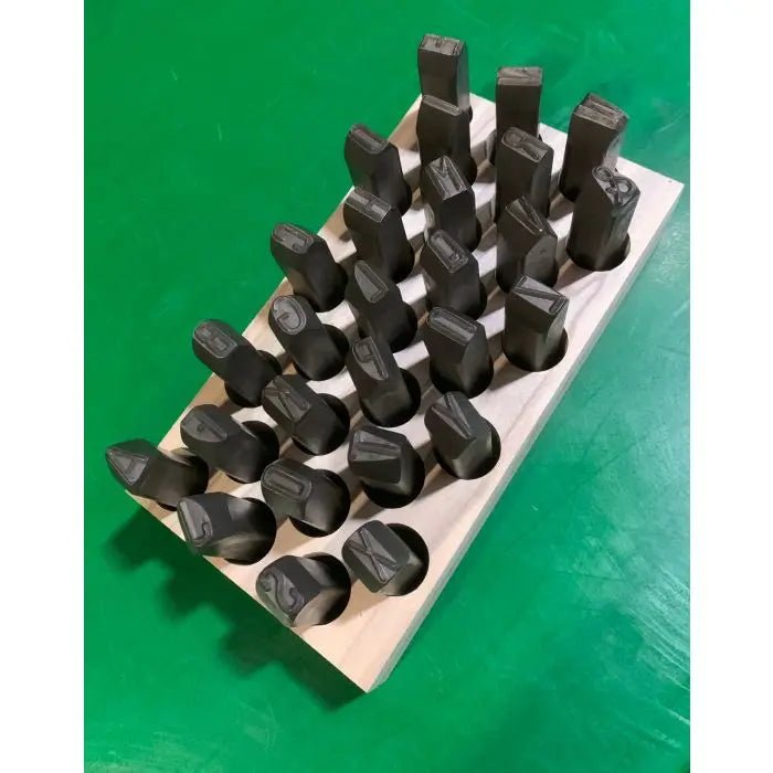 27-Piece Heavy Duty 5/8 Letter Stamp Set for Moderate Industrial Use