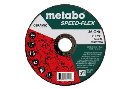 25-Pack Speed-Flex 36 Grit 7/8 T29 Fiberglass Ceramic Abrasive Discs
