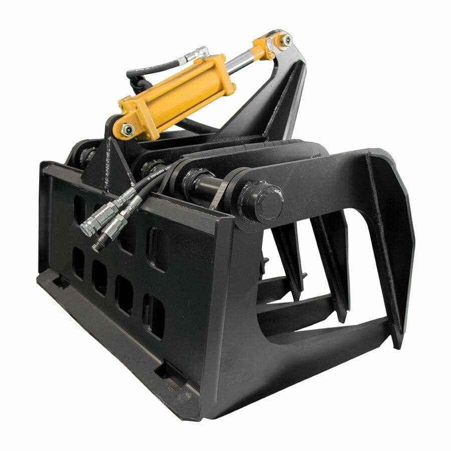 6-Tine, 39-Wide Super Duty Skid Steer Grapple Rake with High Crushing Power