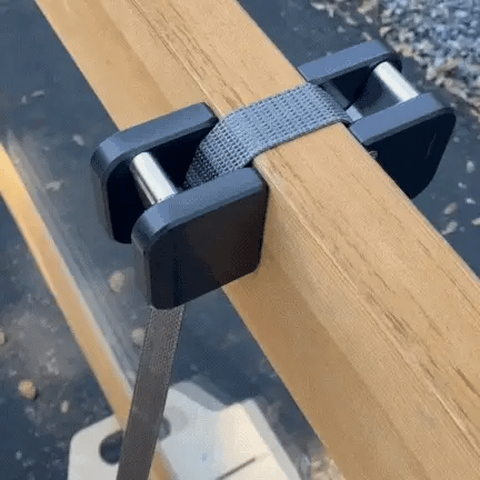 Innovative Steady Strap™ with Stop Blocks for Secure Tall Loads