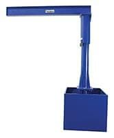 Highly Portable and Durable Blue-Painted Jib Cranes for Easy Fork Truck Transport