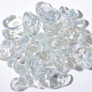 USA-Made 100% Recycled Glacier Ice Iridescent Jelly Bean Decorative Glass
