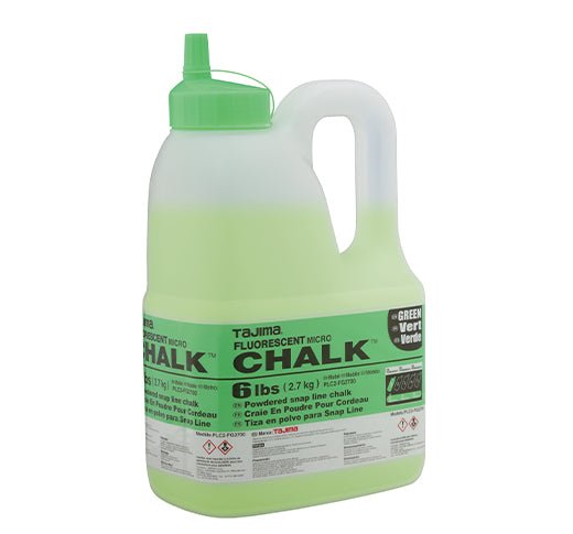 Green Micro Chalk with Fluorescent Properties for Construction Marking