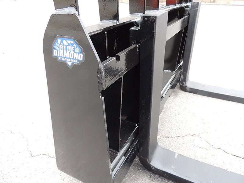 Heavy-Duty Walk-Through Pallet Forks with a 5,000 Pounds Lifting Capacity for Skid Steers and Compact Track Loaders