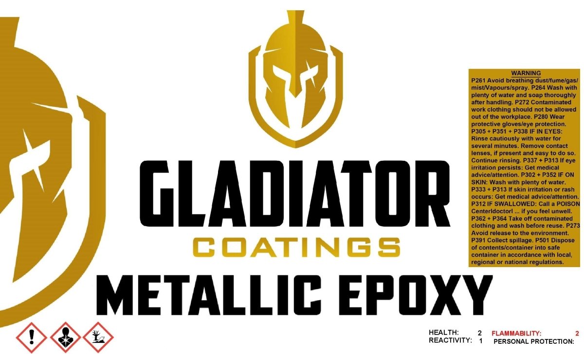 3-Gallon Gladiator Metallic Epoxy Kit for Concrete Decoration