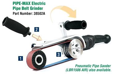 PIPE - MAX High - Performance Electric Pipe Belt Grinder for Metal Surface Finishing