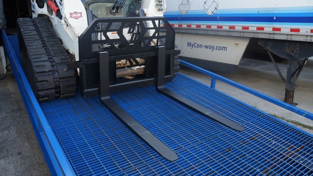 Heavy Duty Blue Diamond® Skid Steer Pallet Forks with 5,000 Lbs. Capacity