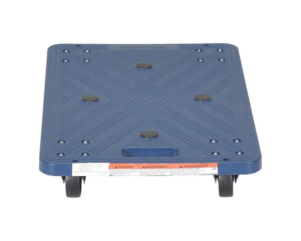 Lightweight and Easy-to-Clean One-Piece Molded Polyethylene Plastic Dollies