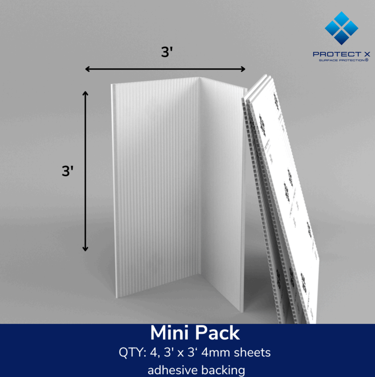 4-Pack Protectx Mini: Water-Resistant, Flame-Retardant Protection Sheets